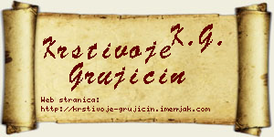 Krstivoje Grujičin vizit kartica